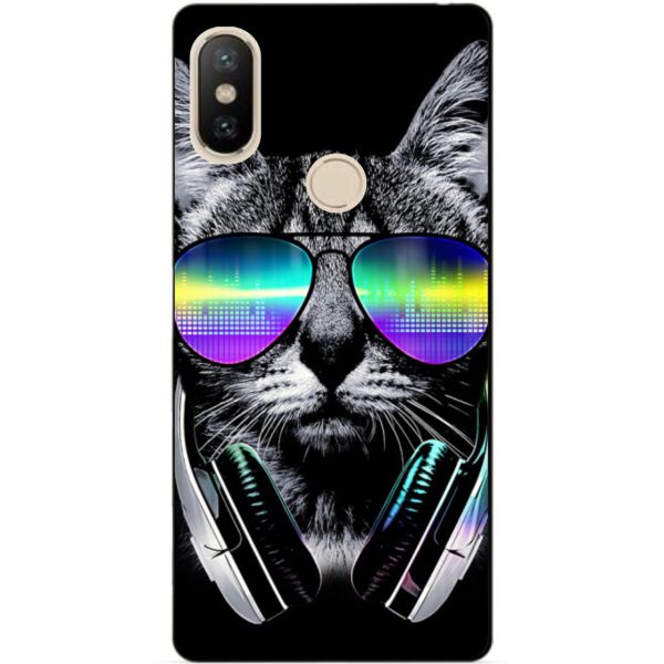 

Силиконовый бампер чехол Candy для Xiaomi Redmi S2 с рисунком Музыкальный кот