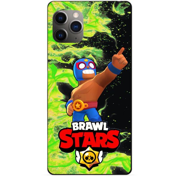 

Силиконовый бампер чехол Candy для Iphone 11 Pro с Героем Brawl Stars Эль Примо