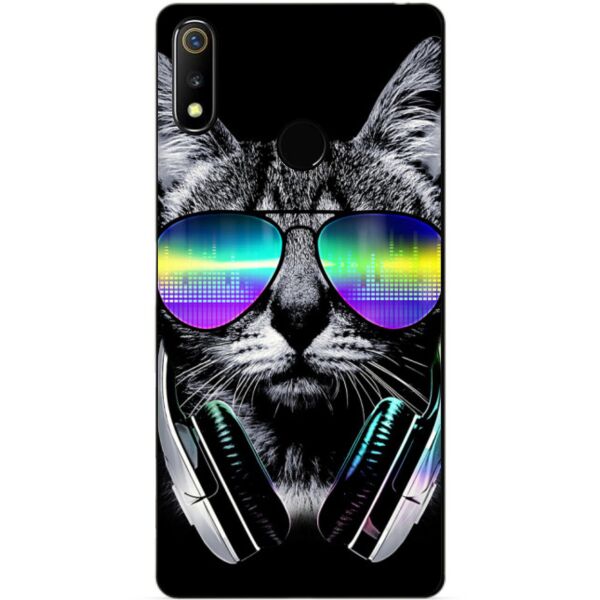 

Силиконовый чехол бампер Candy для Realme 3 с рисунком Музыкальный кот