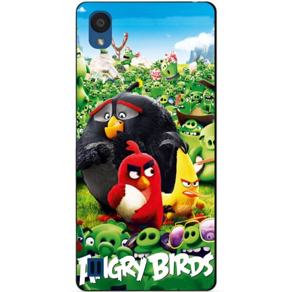 

Силиконовый бампер чехол Candy для ZTE Blade A5 с рисунком Angry Birds Свиньи