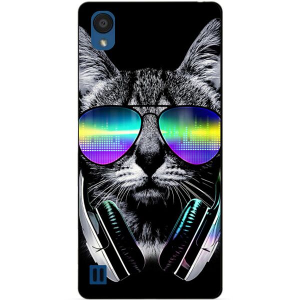 

Силиконовый бампер чехол Candy для ZTE Blade A5 с рисунком Музыкальный Кот