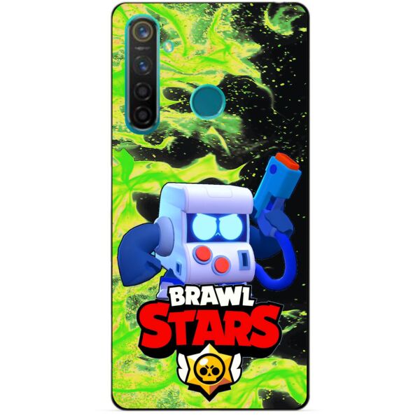 

Силиконовый чехол бампер Candy для Realme 5 Pro с Героем Brawl Stars 8-Бит
