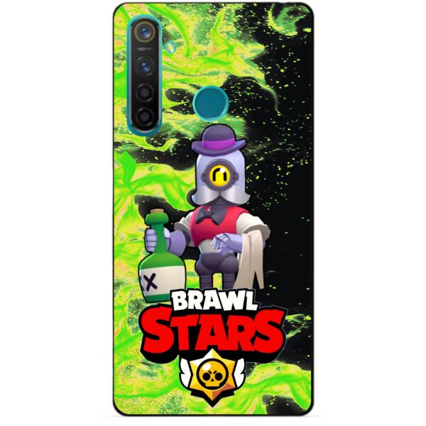 

Силиконовый чехол бампер Candy для Realme 5 Pro с Героем Brawl Stars Барли