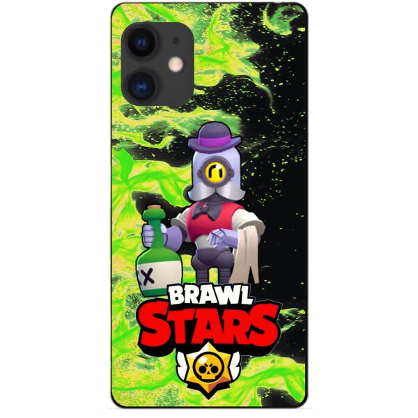 

Силиконовый бампер чехол Candy для Iphone 11 с Героем Brawl Stars Барли