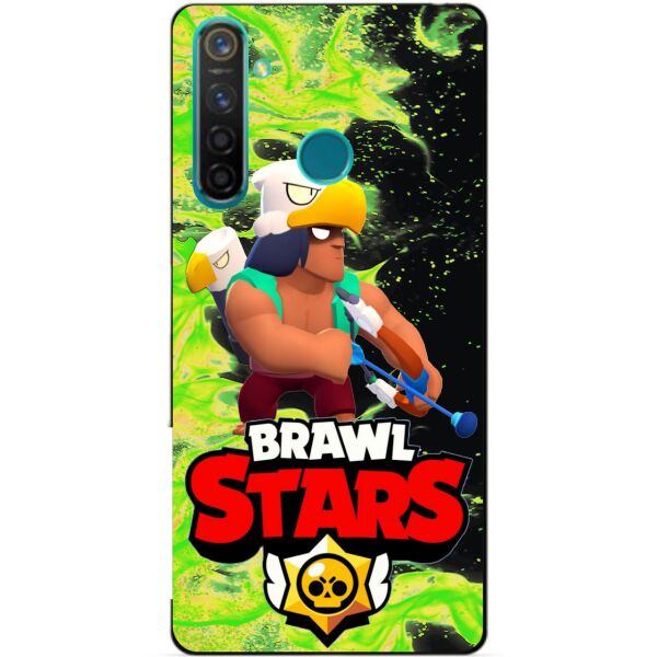 

Силиконовый чехол бампер Candy для Realme 5 Pro с Героем Brawl Stars Бо