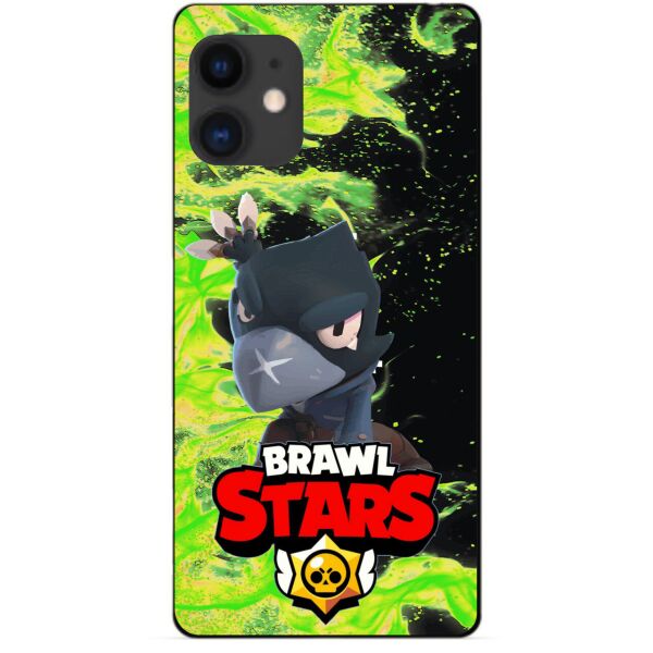

Силиконовый бампер чехол Candy для Iphone 11 с Героем Brawl Stars Ворон