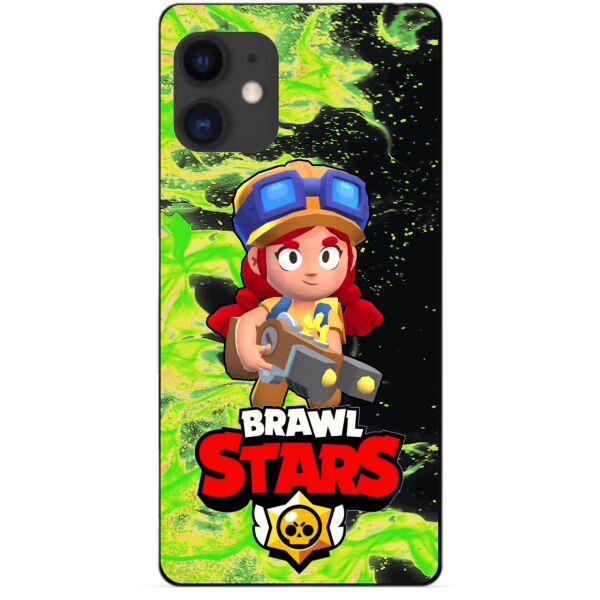 

Силиконовый бампер чехол Candy для Iphone 11 с Героем Brawl Stars Джесси