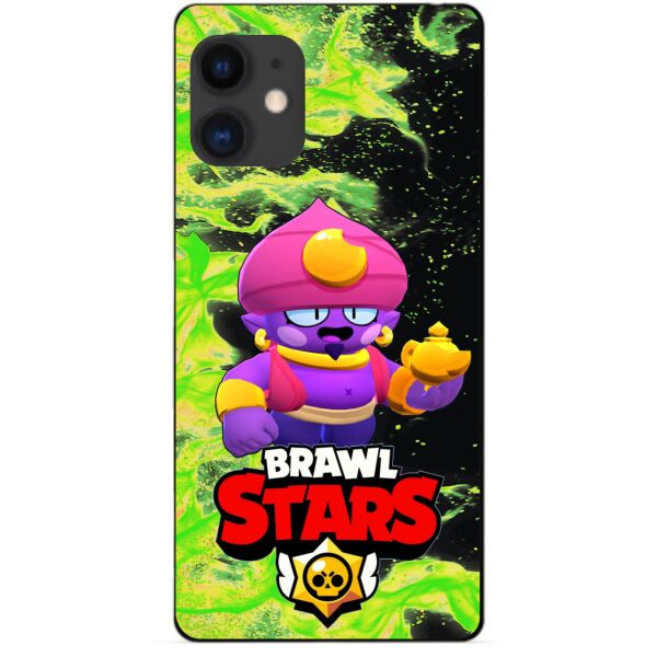 

Силиконовый бампер чехол Candy для Iphone 11 с Героем Brawl Stars Джин