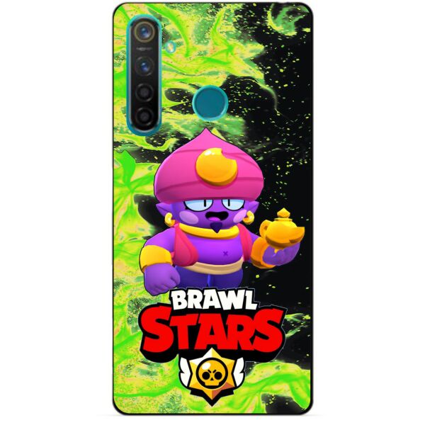 

Силиконовый чехол бампер Candy для Realme 5 Pro с Героем Brawl Stars Джин