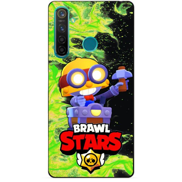 

Силиконовый чехол бампер Candy для Realme 5 Pro с Героем Brawl Stars Карл