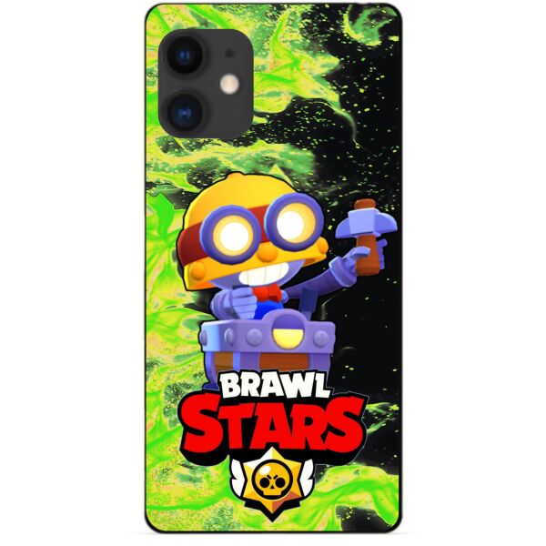 

Силиконовый бампер чехол Candy для Iphone 11 с Героем Brawl Stars Карл