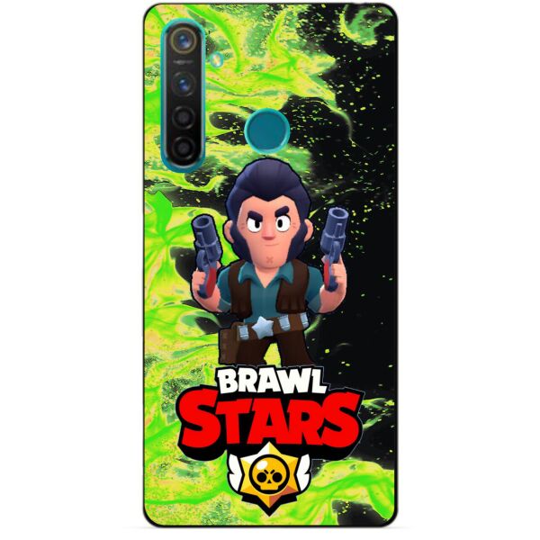 

Силиконовый чехол бампер Candy для Realme 5 Pro с Героем Brawl Stars Кольт