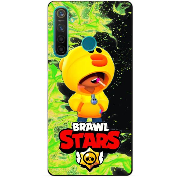 

Силиконовый чехол бампер Candy для Realme 5 Pro с Героем Brawl Stars Леон утка