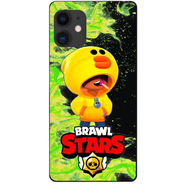 

Силиконовый бампер чехол Candy для Iphone 11 с Героем Brawl Stars Леон утка