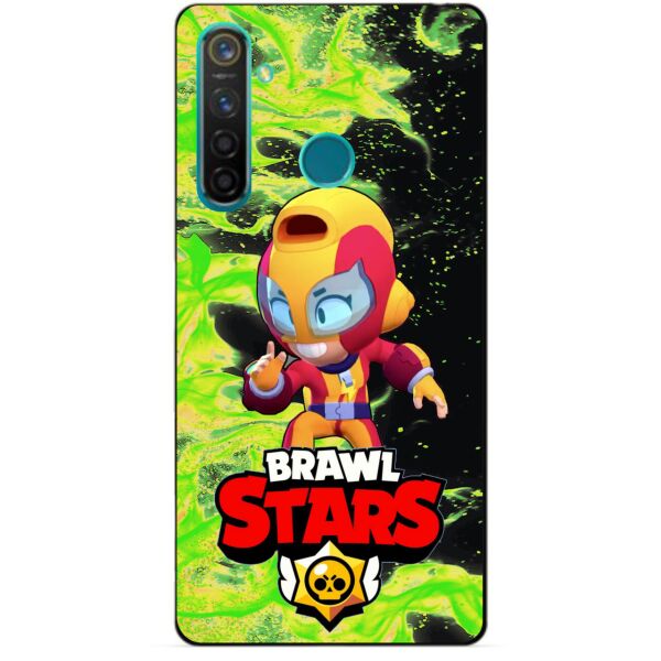 

Силиконовый чехол бампер Candy для Realme 5 Pro с Героем Brawl Stars Макс