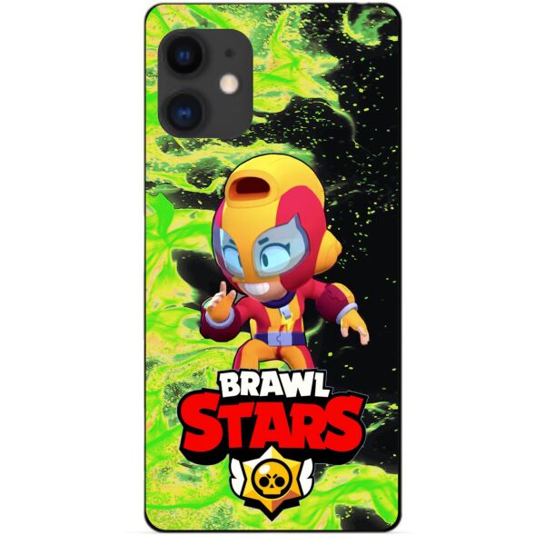 

Силиконовый бампер чехол Candy для Iphone 11 с Героем Brawl Stars Макс