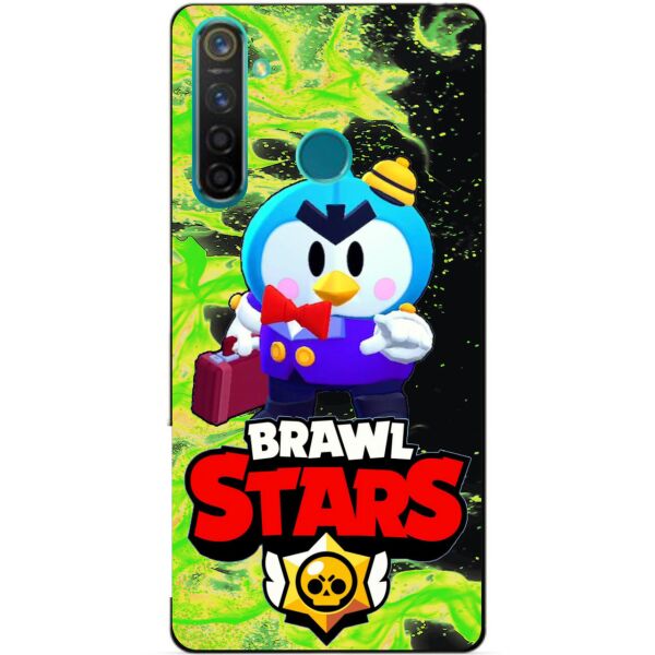 

Силиконовый чехол бампер Candy для Realme 5 Pro с Героем Brawl Stars Мистер П.