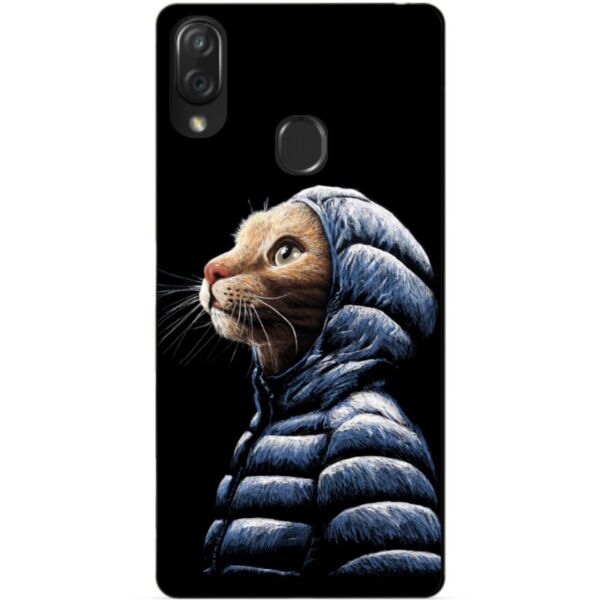 

Чехол силиконовый Candy для ZTE Blade V10 с рисунком Кот в куртке