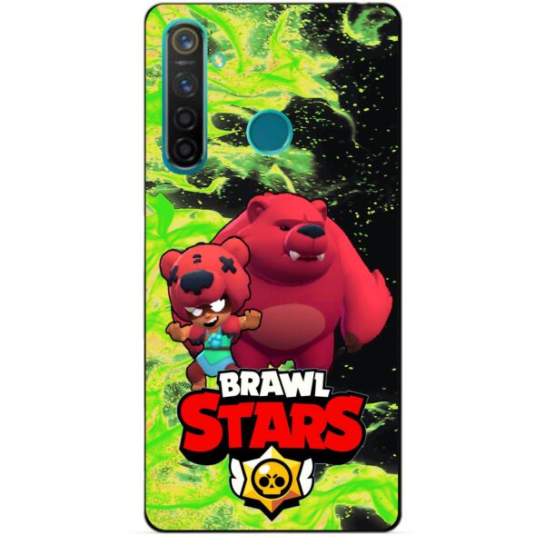 

Силиконовый чехол бампер Candy для Realme 5 Pro с Героем Brawl Stars Нита Мишка