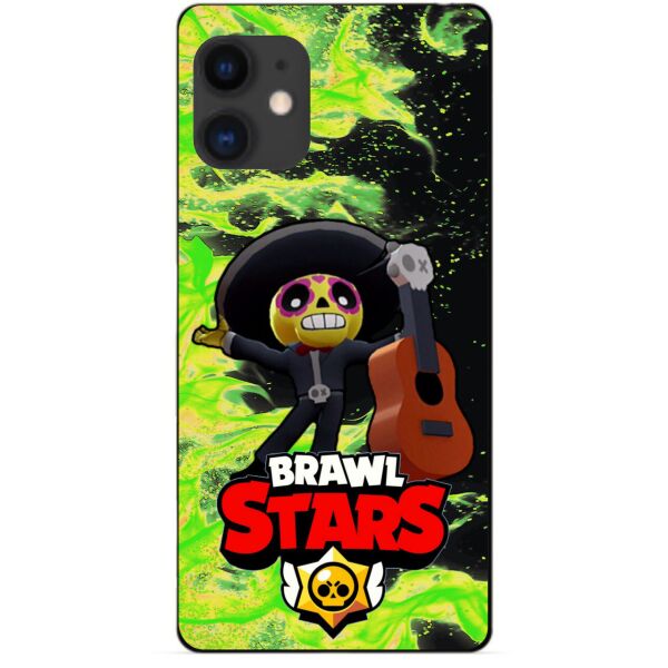 

Силиконовый бампер чехол Candy для Iphone 11 с Героем Brawl Stars Поко