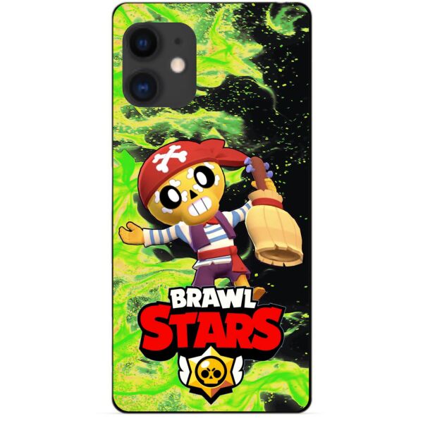 

Силиконовый бампер чехол Candy для Iphone 11 с Героем Brawl Stars Поко пират