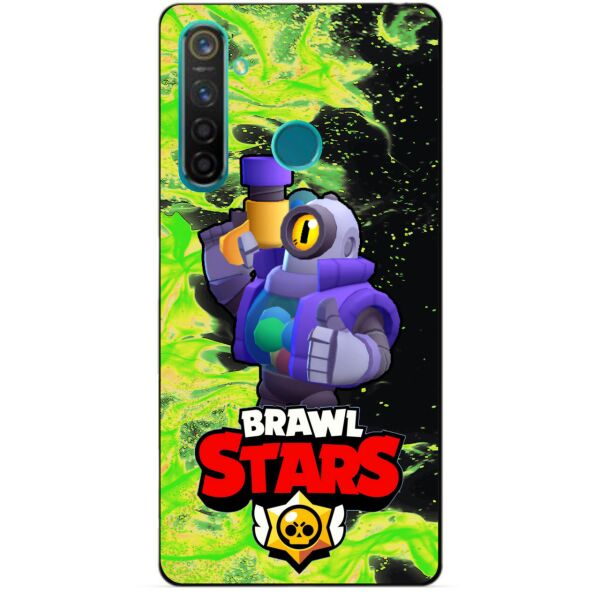 

Силиконовый чехол бампер Candy для Realme 5 Pro с Героем Brawl Stars Рико