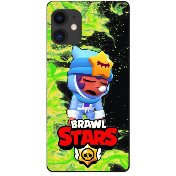 

Силиконовый бампер чехол Candy для Iphone 11 с Героем Brawl Stars Сонный Сэнди
