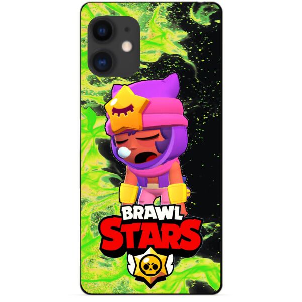 

Силиконовый бампер чехол Candy для Iphone 11 с Героем Brawl Stars Сэнди