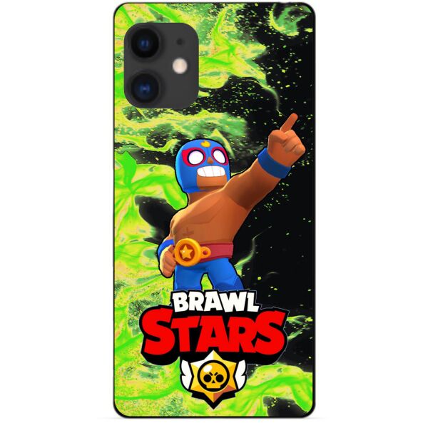 

Силиконовый бампер чехол Candy для Iphone 11 с Героем Brawl Stars Эль Примо