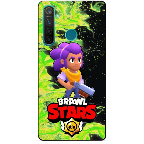 

Силиконовый чехол бампер Candy для Realme 5 Pro с Героем Brawl Stars Шелли