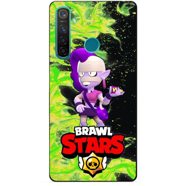 

Силиконовый чехол бампер Candy для Realme 5 Pro с Героем Brawl Stars Эмз