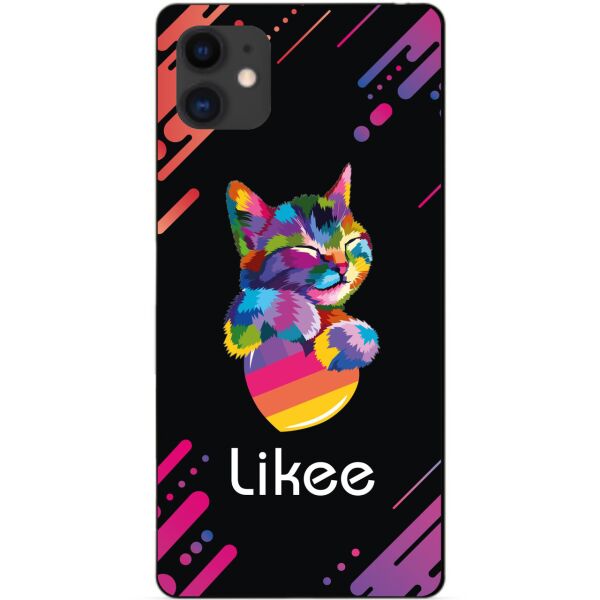 

Силиконовый бампер чехол Candy для Iphone 11 с рисунком Likee