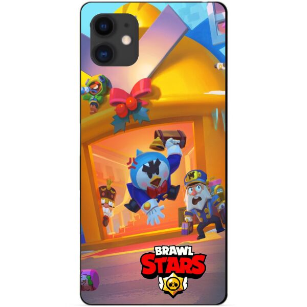 

Силиконовый бампер чехол Candy для Iphone 11 с рисунком Бравл Старс Веселые каникулы Мистер П.