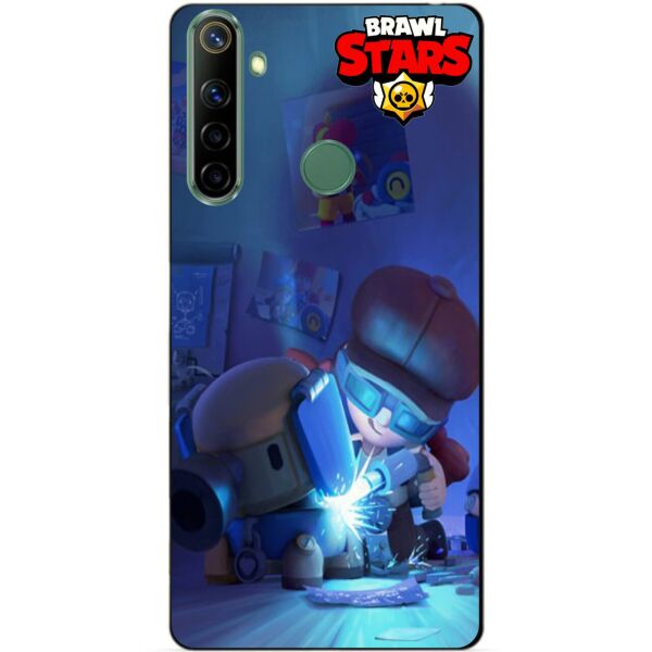 

Силиконовый чехол бампер Candy для Realme 5 Pro с рисунком Бравл Старс Роборубка Джесси