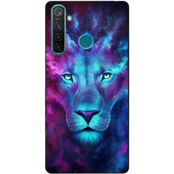 

Силиконовый чехол бампер Candy для Realme 5 Pro с рисунком Космический лев