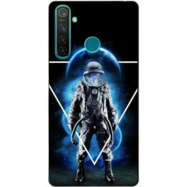 

Силиконовый чехол бампер Candy для Realme 5 Pro с рисунком Космонавт