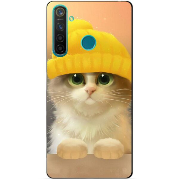 

Силиконовый чехол бампер Candy для Realme 5 Pro с рисунком Котик в шапке