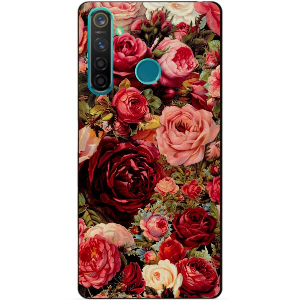 

Силиконовый чехол бампер Candy для Realme 5 Pro с рисунком Красные розы