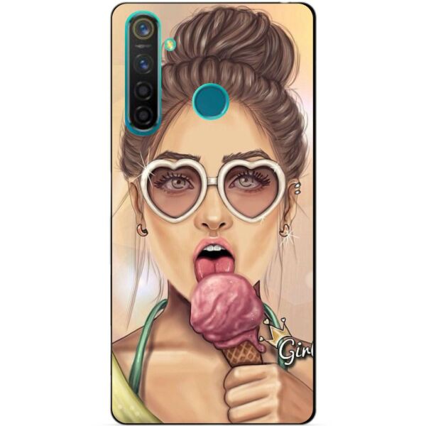 

Силиконовый чехол бампер Candy для Realme 5 Pro с рисунком Мороженое