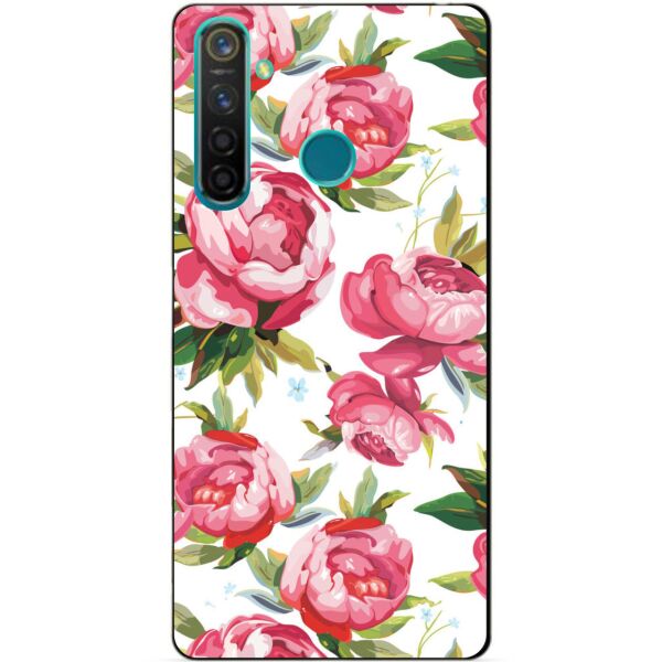 

Силиконовый чехол бампер Candy для Realme 5 Pro с рисунком Пионы