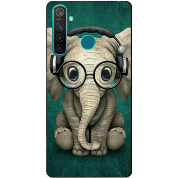 

Силиконовый чехол бампер Candy для Realme 5 Pro с рисунком Слоник