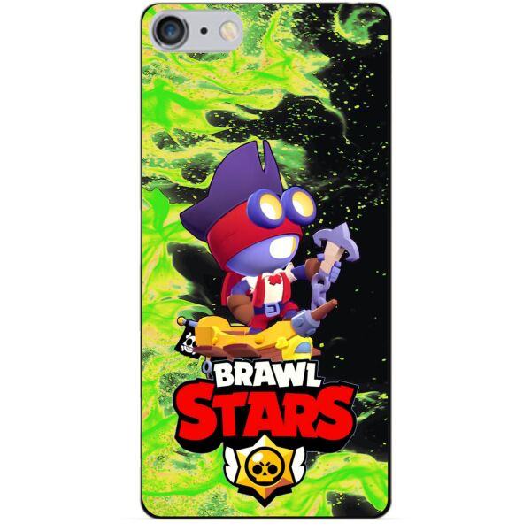 

Силиконовый бампер чехол Candy для Iphone 6 Plus с Героем Brawl Stars Карл пират