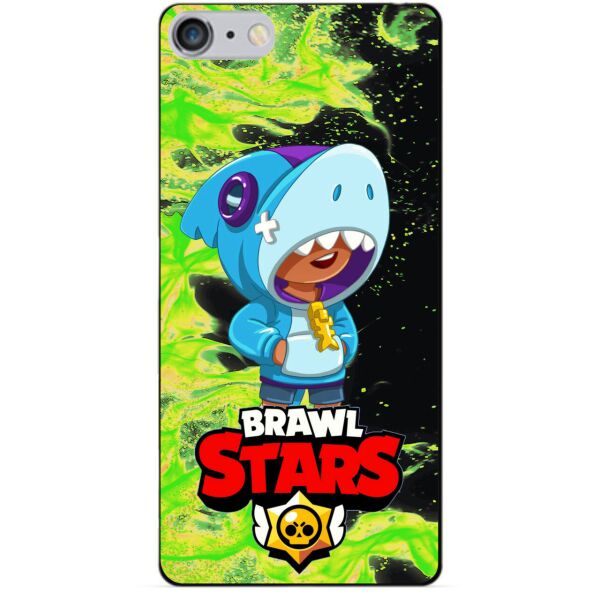 

Силиконовый бампер чехол Candy для Iphone 6 Plus с Героем Brawl Stars Леон акула