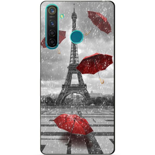 

Силиконовый чехол бампер Candy для Realme 5 Pro с рисунком Эйфелева башня