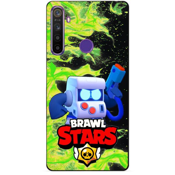

Силиконовый чехол бампер Candy для Realme 5 с Героем Brawl Stars 8-Бит