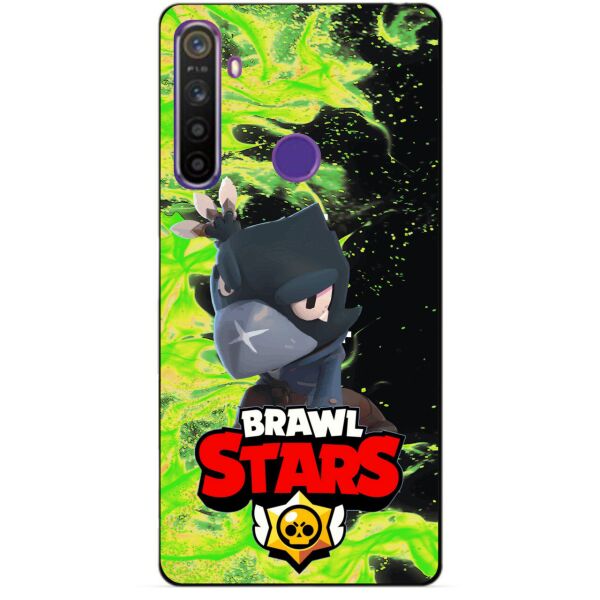 

Силиконовый чехол бампер Candy для Realme 5 с Героем Brawl Stars Ворон