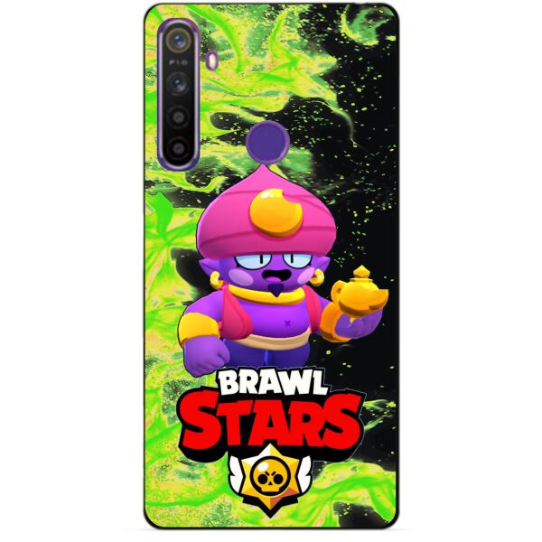 

Силиконовый чехол бампер Candy для Realme 5 с Героем Brawl Stars Джин