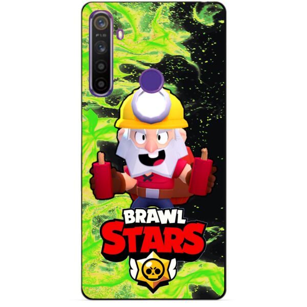 

Силиконовый чехол бампер Candy для Realme 5 с Героем Brawl Stars Динамайк