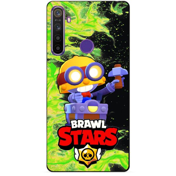 

Силиконовый чехол бампер Candy для Realme 5 с Героем Brawl Stars Карл