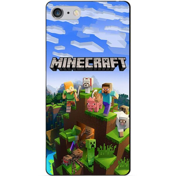 

Силиконовый бампер чехол Candy для Iphone 6 Plus с рисунком Minecraft